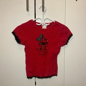 red Walt Disney World rhinestones top🎀